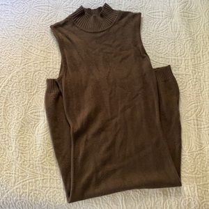 Brown sweater dress